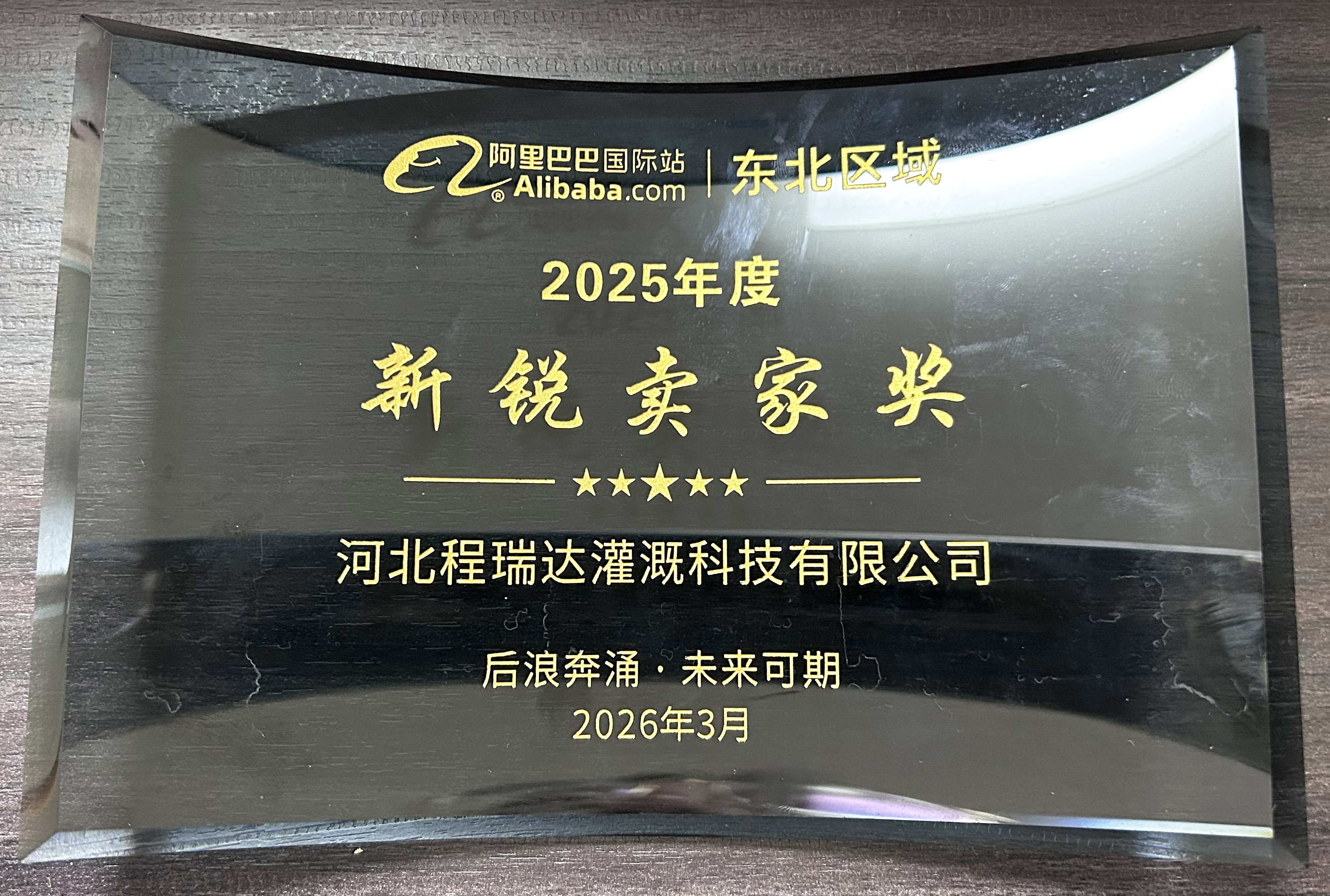 无锡程瑞达灌溉 | 荣获阿里国际站新锐卖家奖